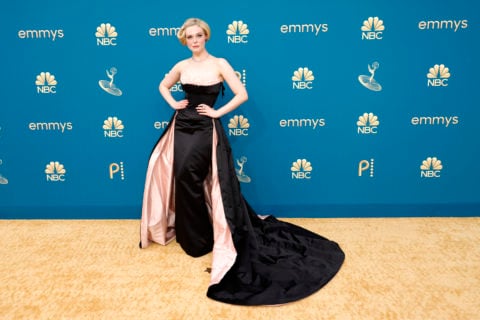 Elle Fanning on the Emmys 2022 red carpet