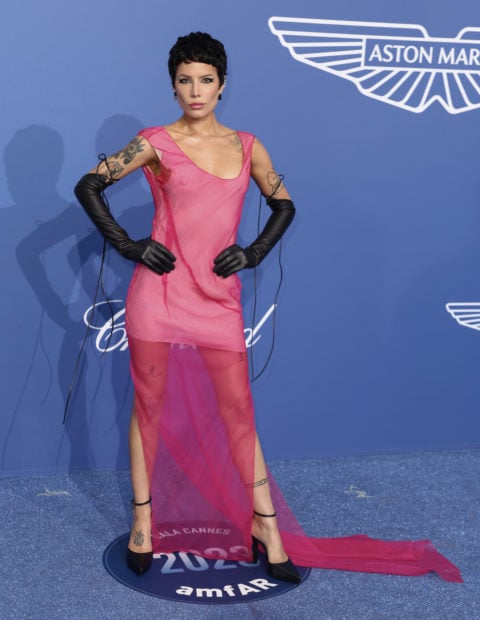 Halsey attends the 2023 amFAR Gala in Cannes