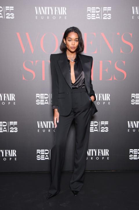 Laura Harrier attends the 2023 Cannes Film Festival