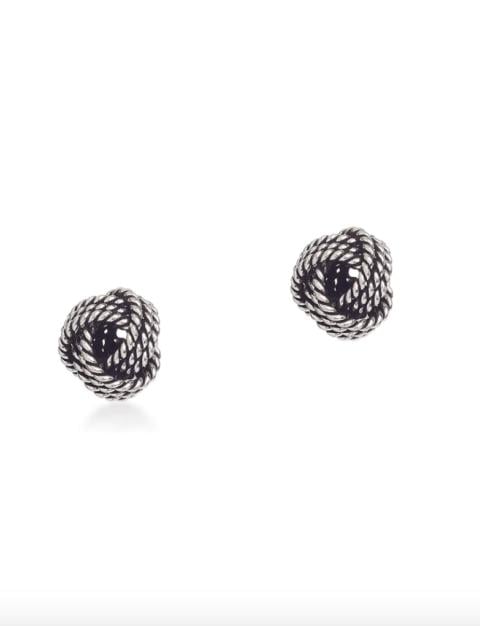 Olaeda quiet luxury silver knot earrings